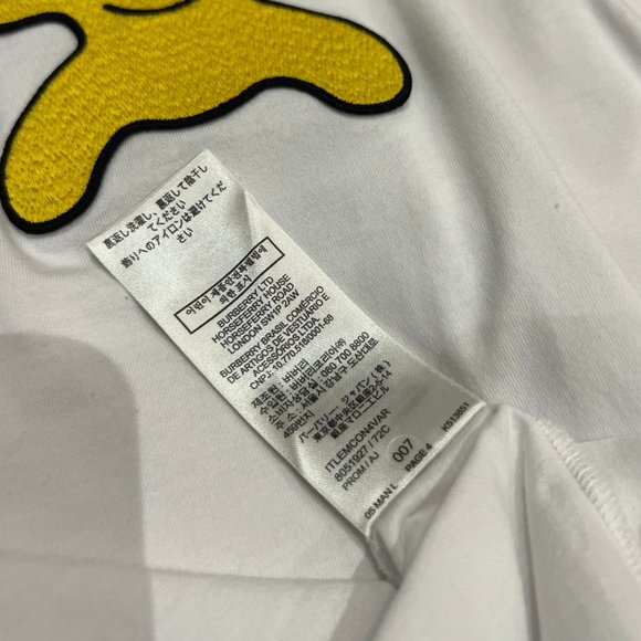 SOLD OUT BURBERRY Monster Graphic Cotton Oversized T-shirt In White - Picture 7 of 7